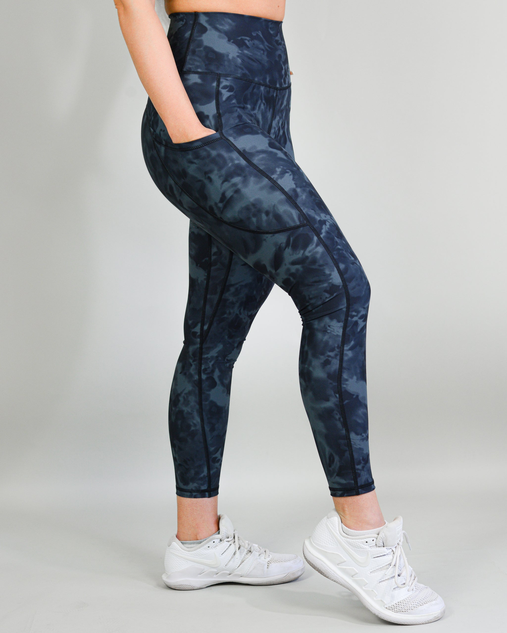 Tie-Dye Leggings - Shadow Black