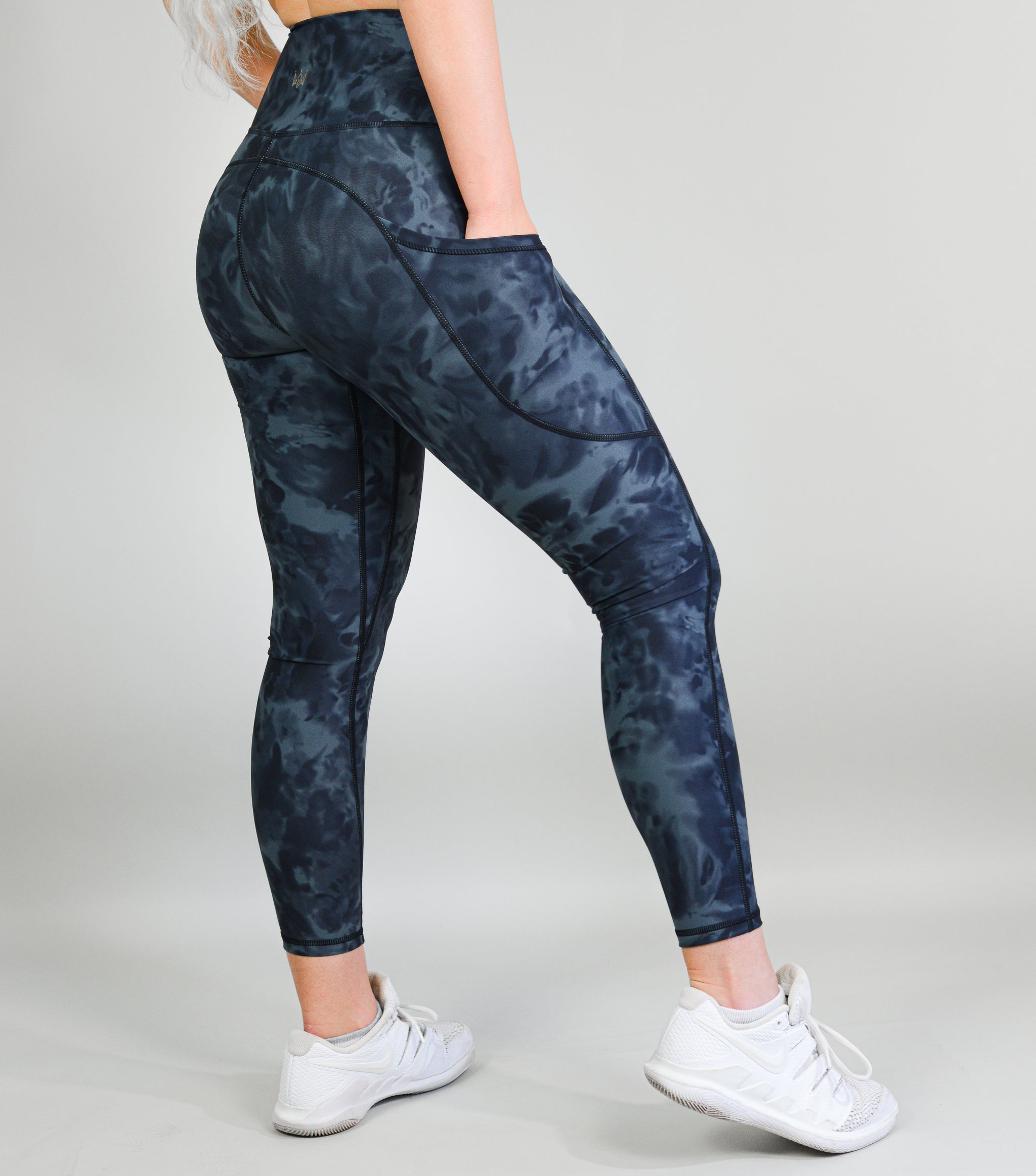 Tie-Dye Leggings - Shadow Black