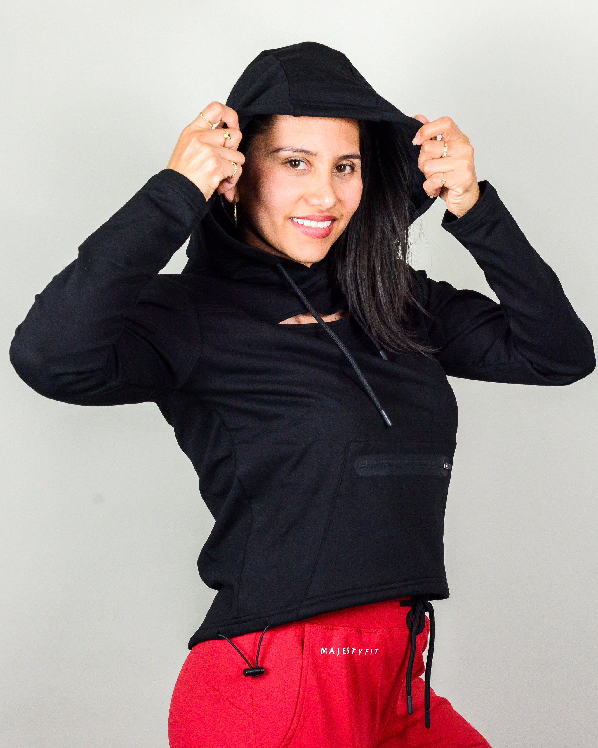 Royal Crop Sweater - Black