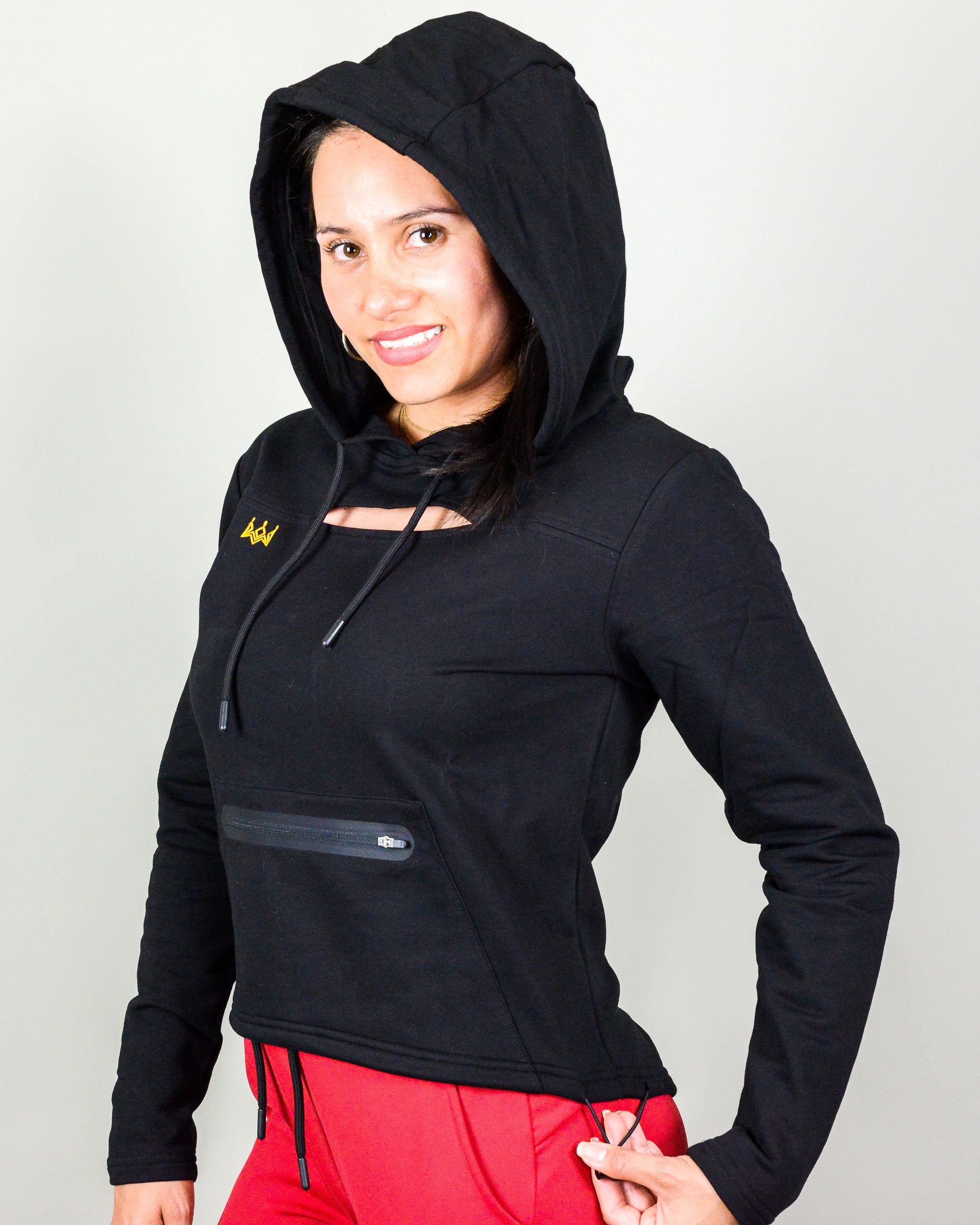 Royal Crop Sweater - Black