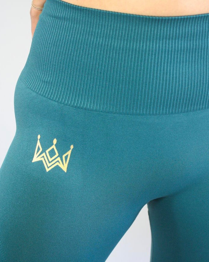 Heiress Seamless Yoga Leggings - Forest Green