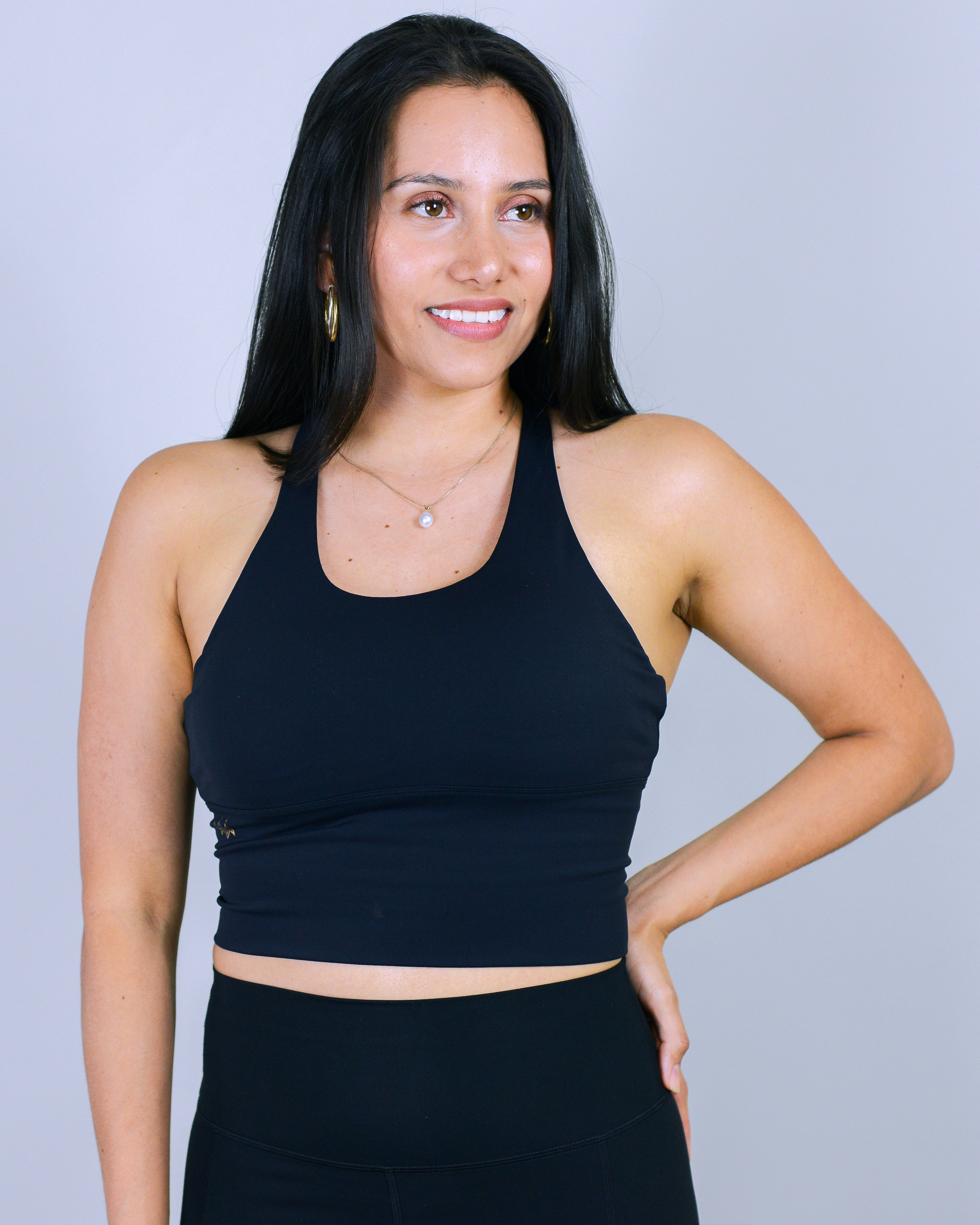 LUX Crop Top - Midnight Black