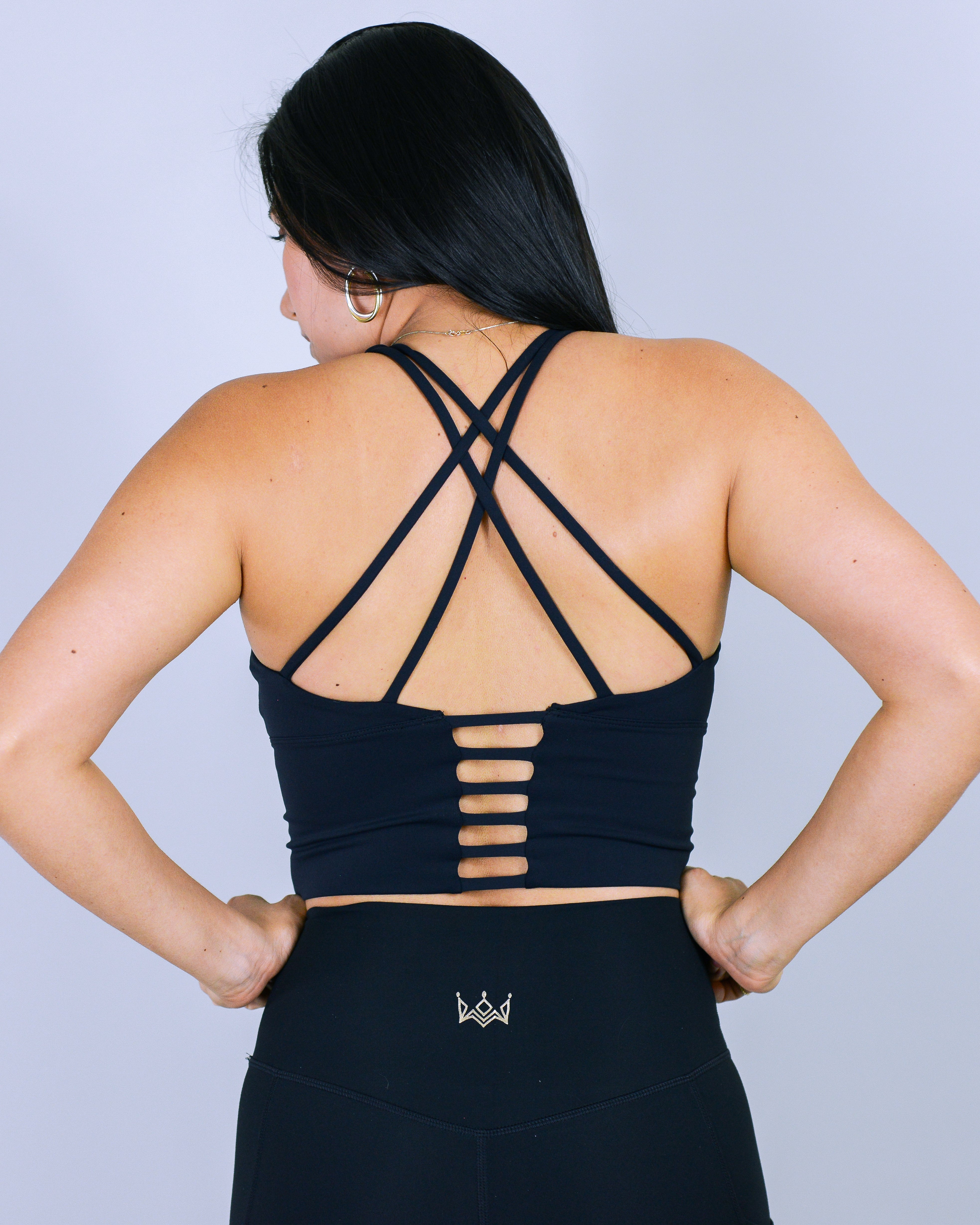 LUX Crop Top - Midnight Black