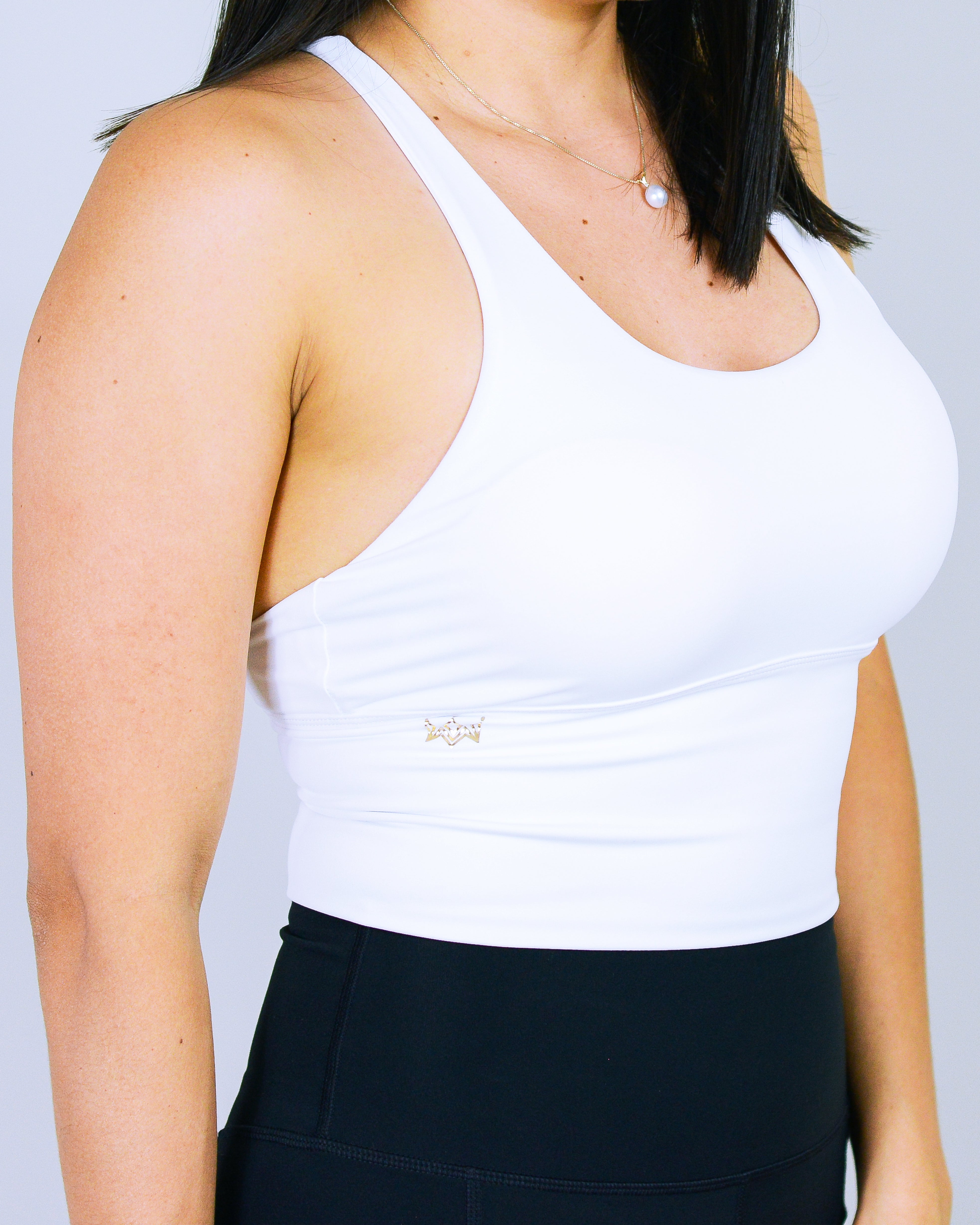 LUX Crop Top - Snow White
